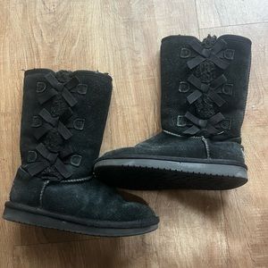 Girls Koolaburra by Ugg Victoria tall black boots size 2